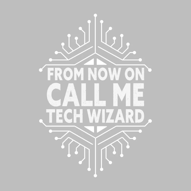 Appelez-moi Tech Wizard Drôle d’ordinateur de support informatique