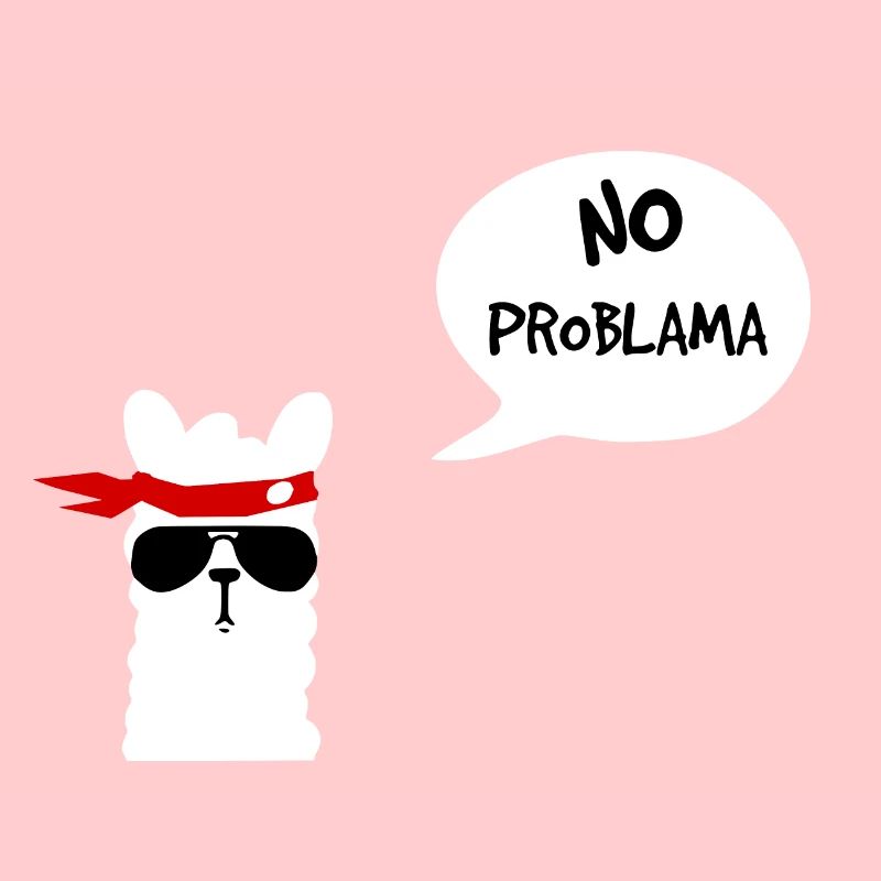 No Problama Lama white