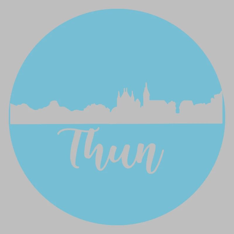 thun,skyline,graffiti, coupe à ciseaux,bleu,suisse