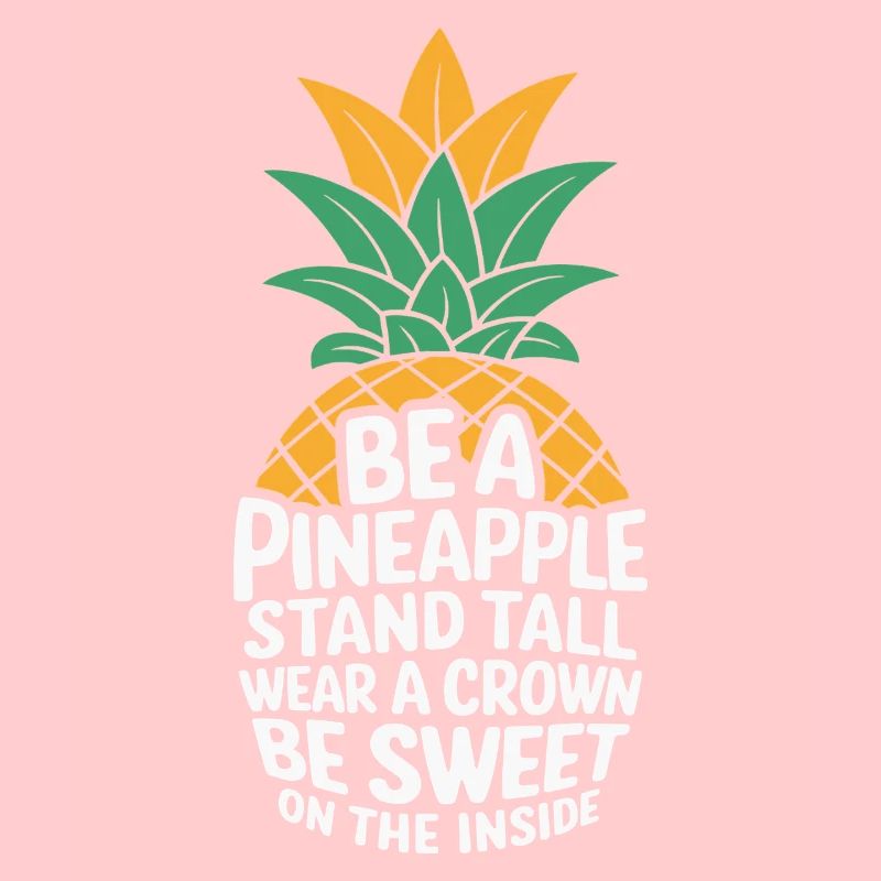 Be a pineapple stand big wearing a crown