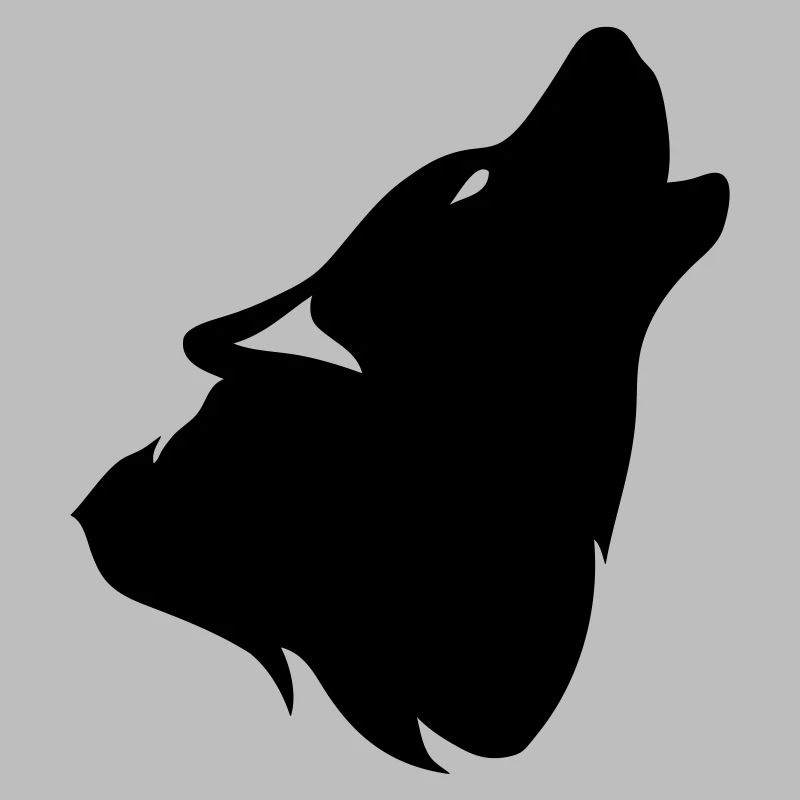 silhouette wolf howling shadow