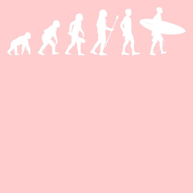 Surfing Evolution - Surf Surfer Monkey Human