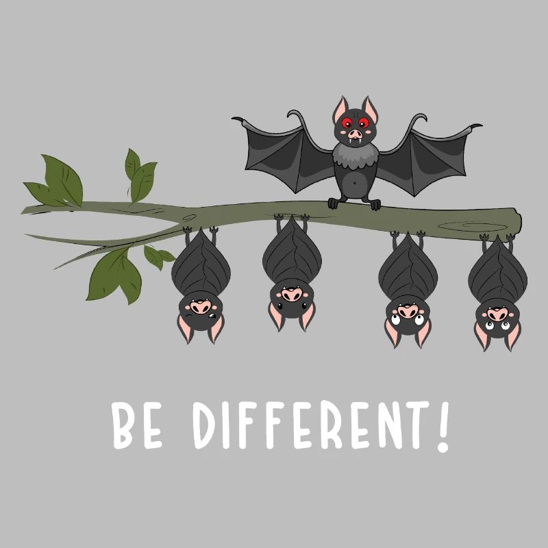 Be Different - Bat Vampire Funny Saying