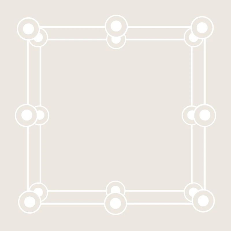 Futuristic frame with circles points