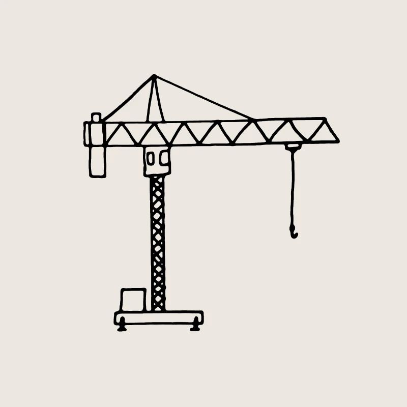 Chantier de construction de grues de construction