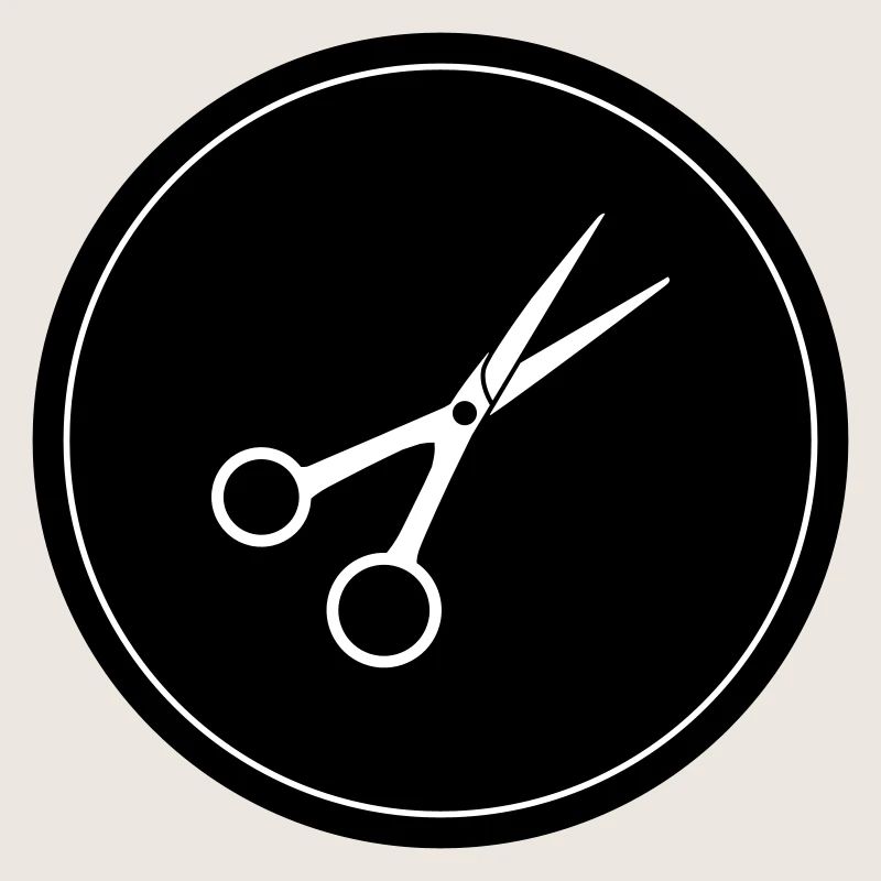 Cercle de barbier aux ciseaux