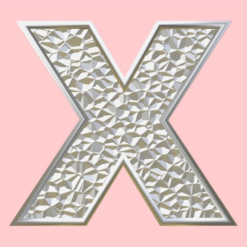 X, letter, initial, monogram,