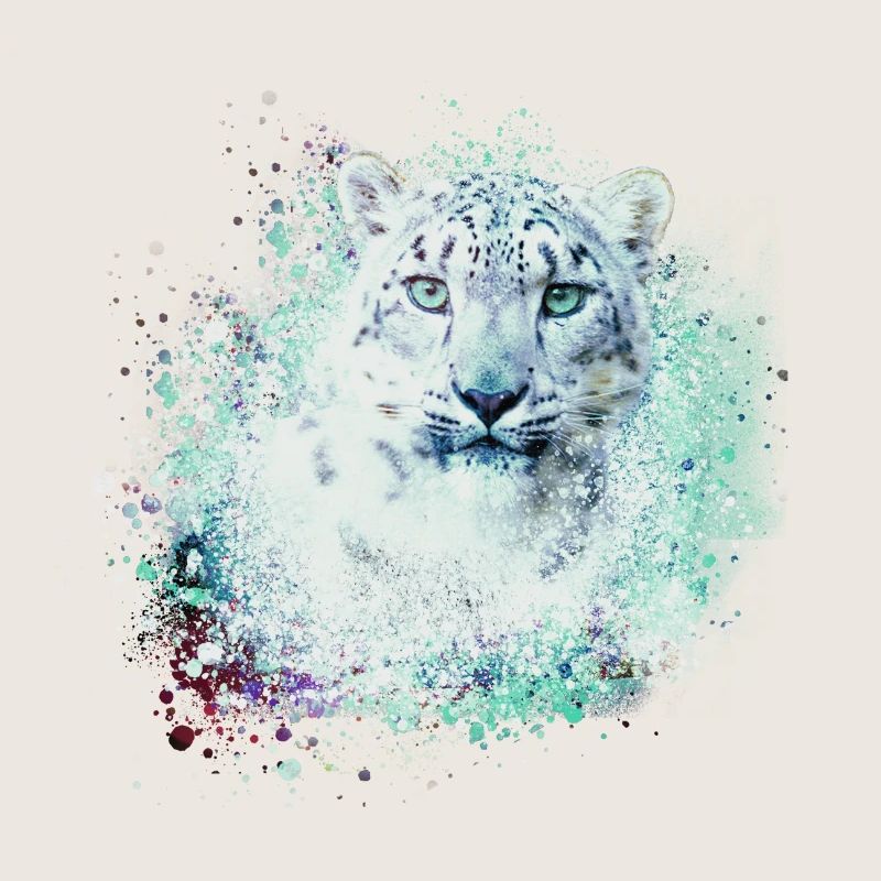léopard de neige,chat,léopard,vert,chat sauvage