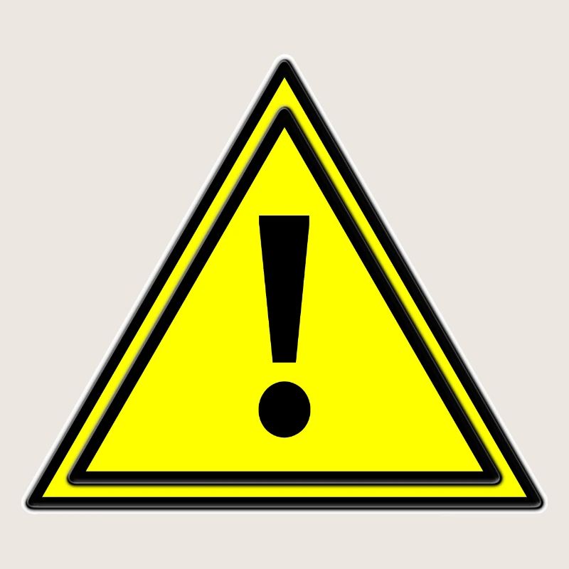Warning triangle error warning triangle warning sign yellow