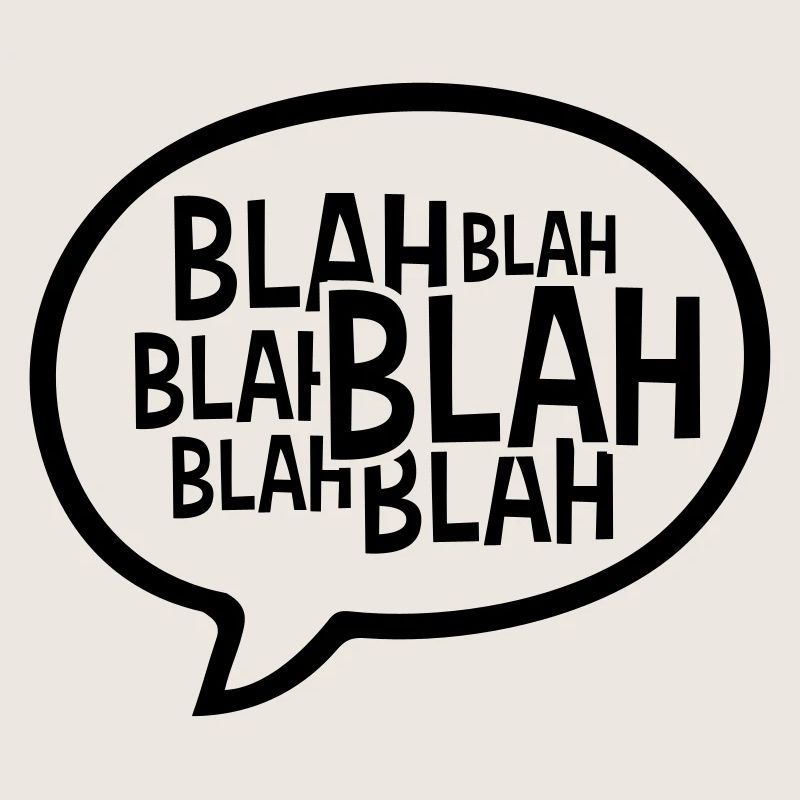 Bulle de dialogue comique bla