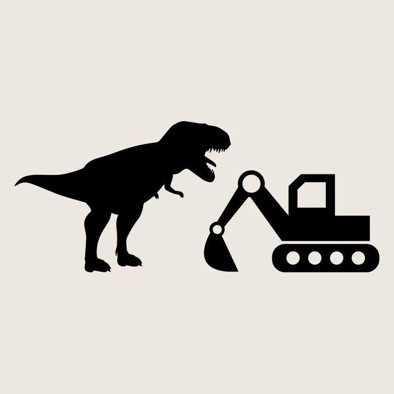 Construction de chantier d'excavatrice T-Rex Dinosaur Construction Worker
