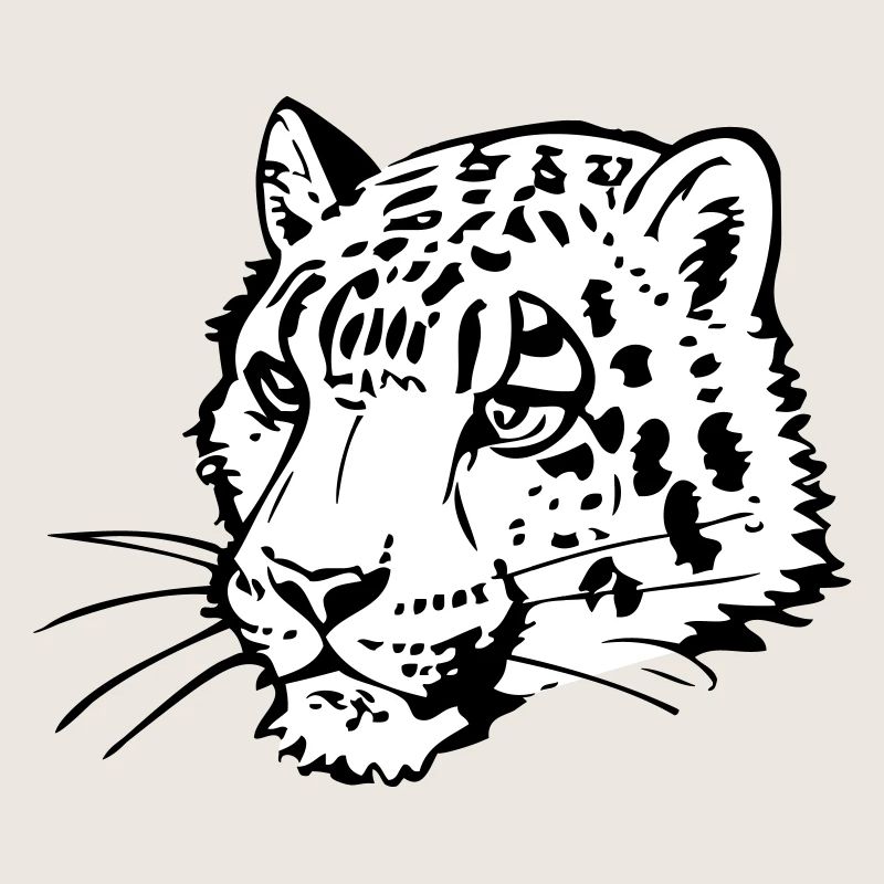 Léopard des neiges en poignée de bande dessinée