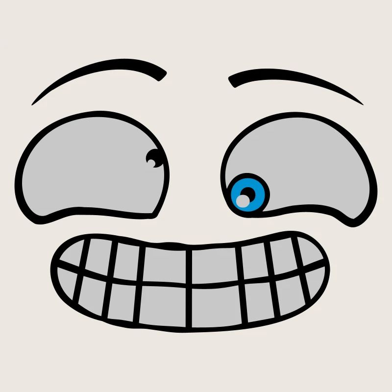 Visage grimace effronté
