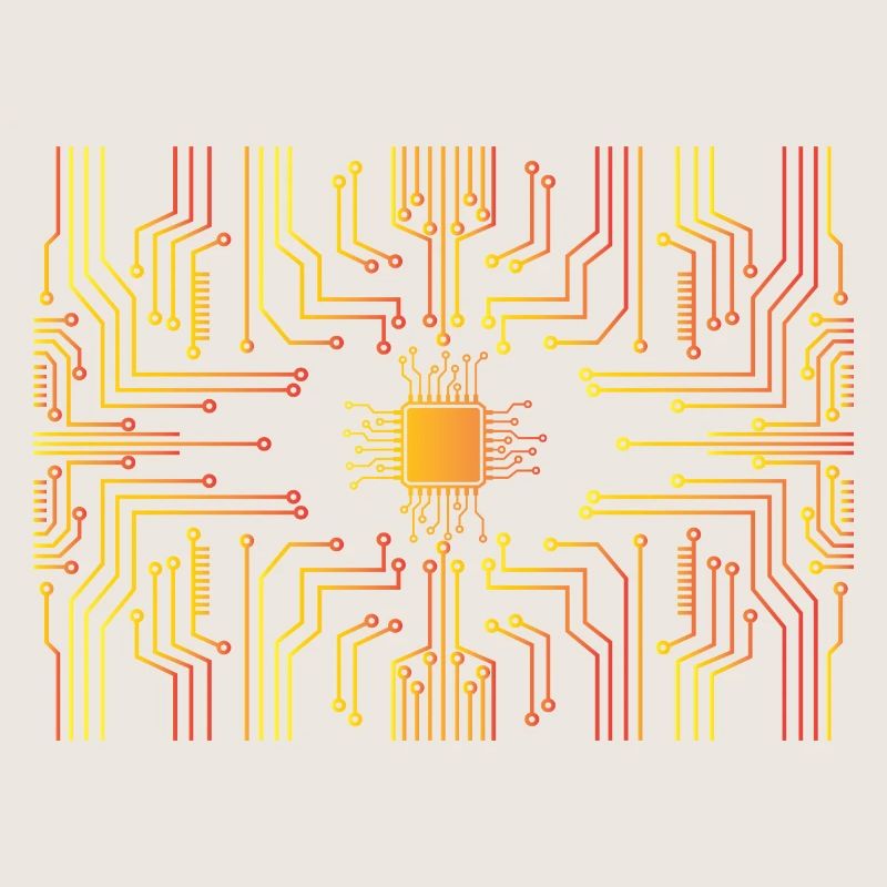 Circuit board core CPU heart pc coder geek