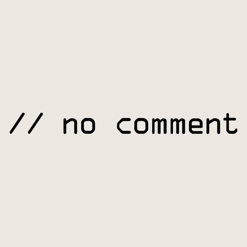 No comment Programming Informatic Geschenk Spruch
