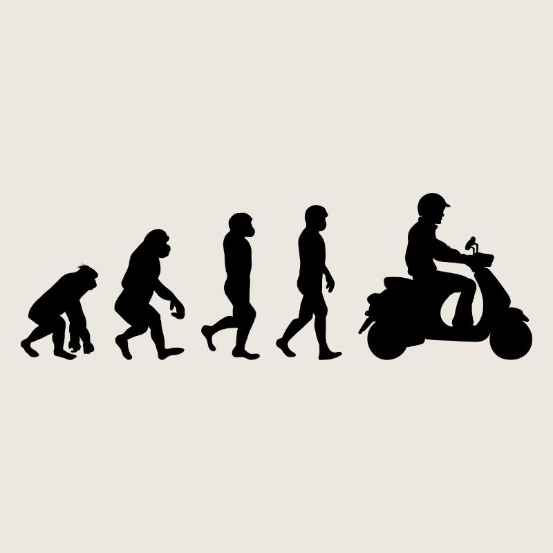 Scooter Rider Scootering Moto Cyclomoteur Evolution