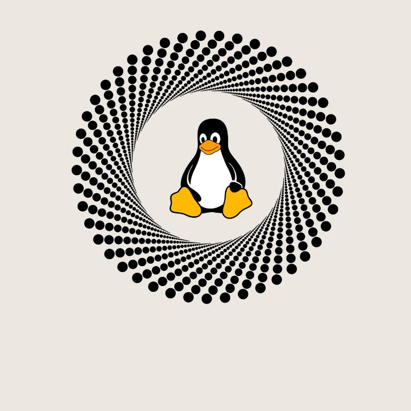 Computer System Pingouin Nerd pc inside programme lo