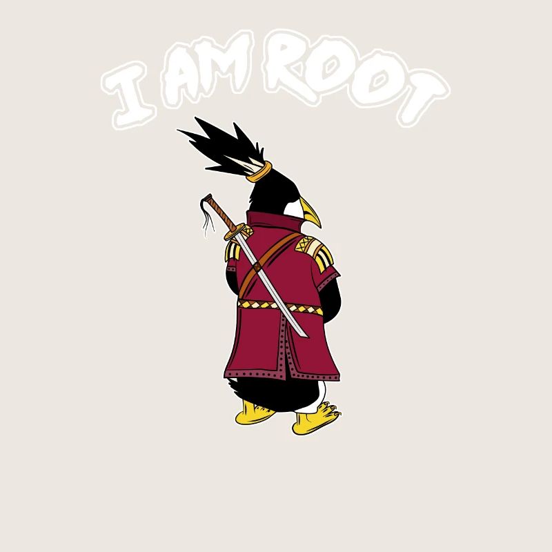 Linux Penguin I Am Root Geeks Nerd Computer Ninja