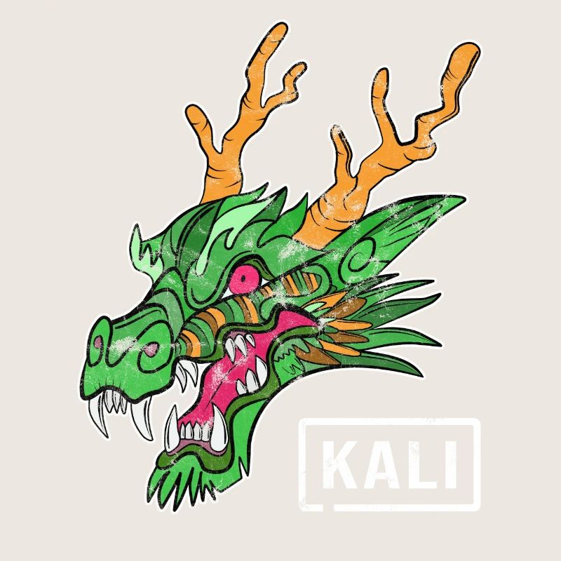 Kali Linux Computer Administrator Tux Dragon Head