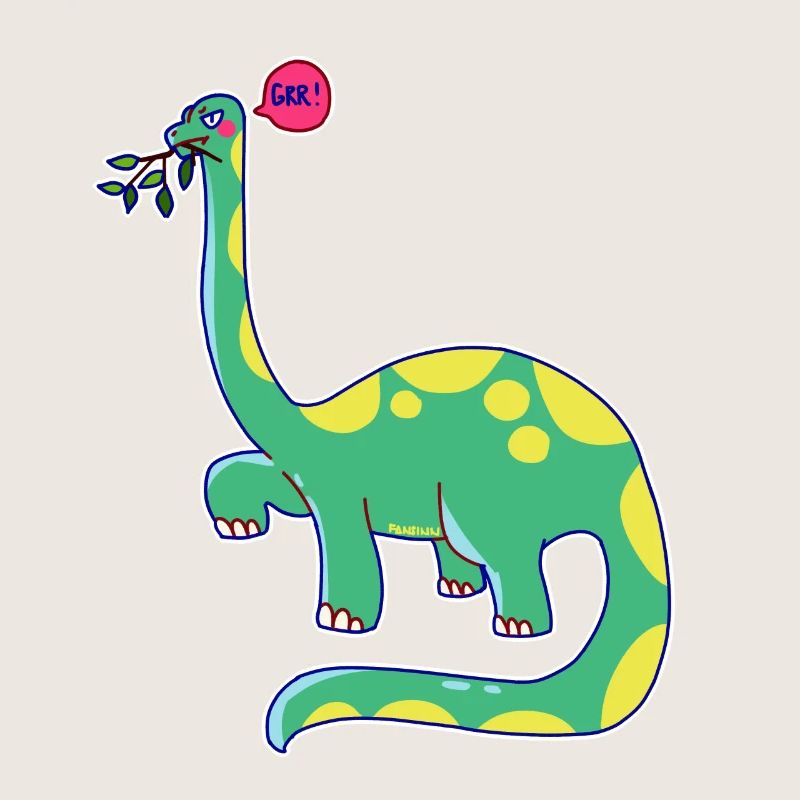 Dinosaure est de mauvaise humeur