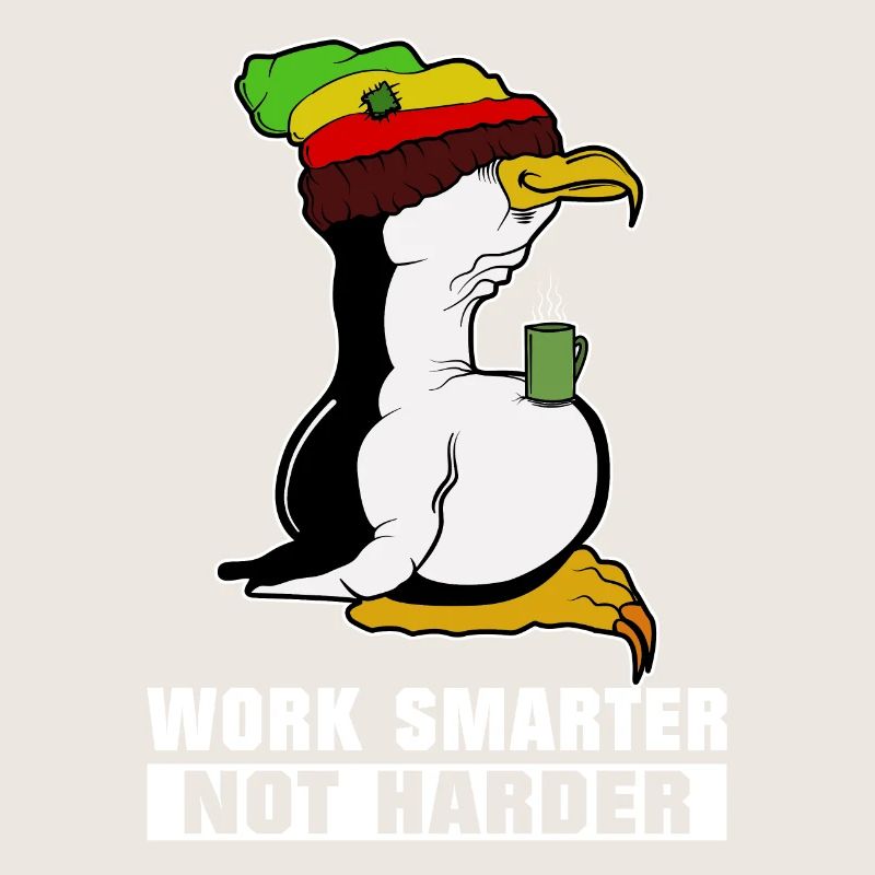 Pause café pingouin Linux Rasta Informatik PC Nerd