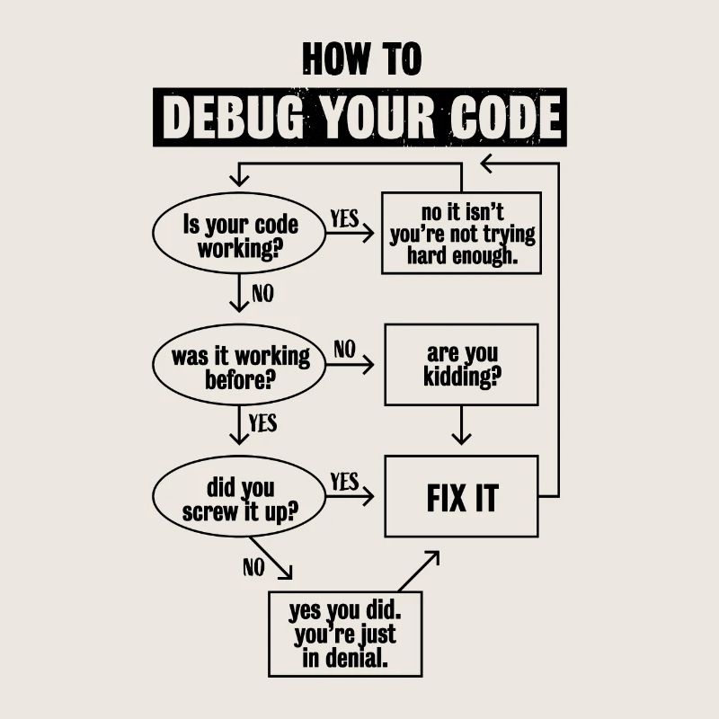 Codage de code de programmation Cadeau de débogage drôle