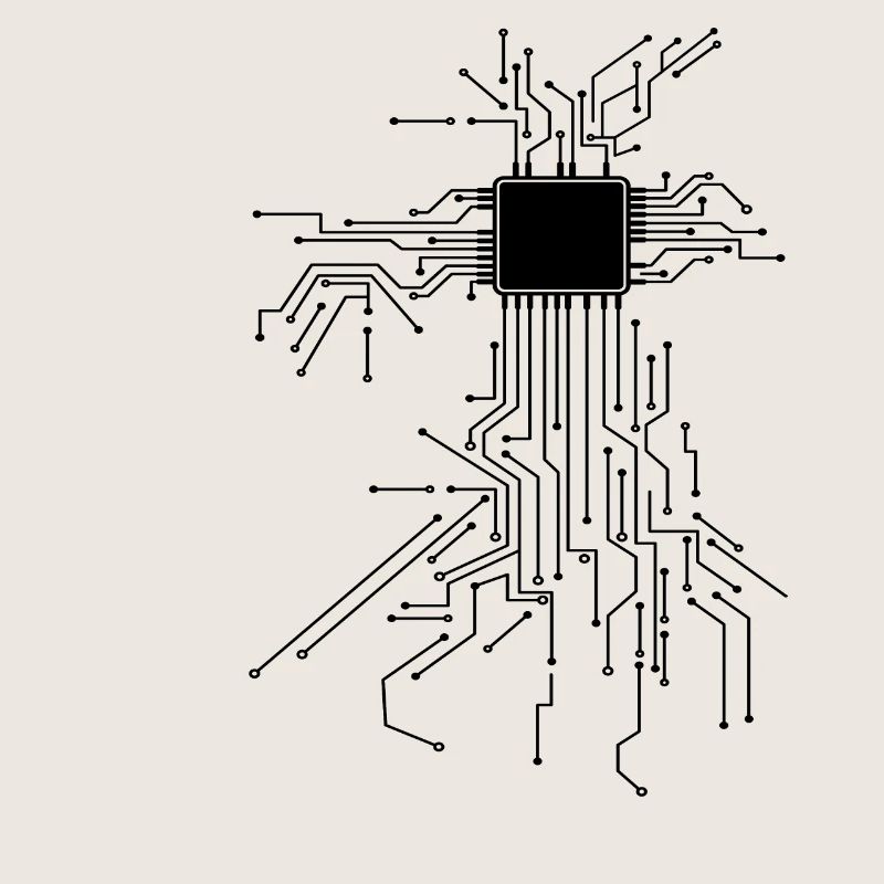 PROCESSEUR Technologie Nerd Programmeur de puce d’ordinateur