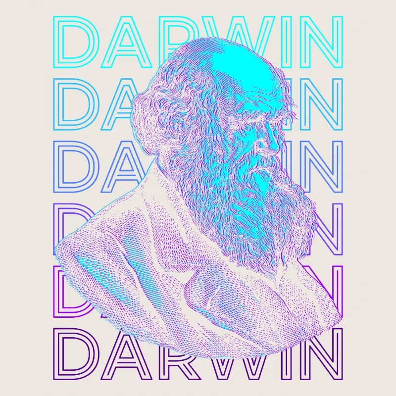 Charles Darwin Evolutionstheorie Retro Geschenk