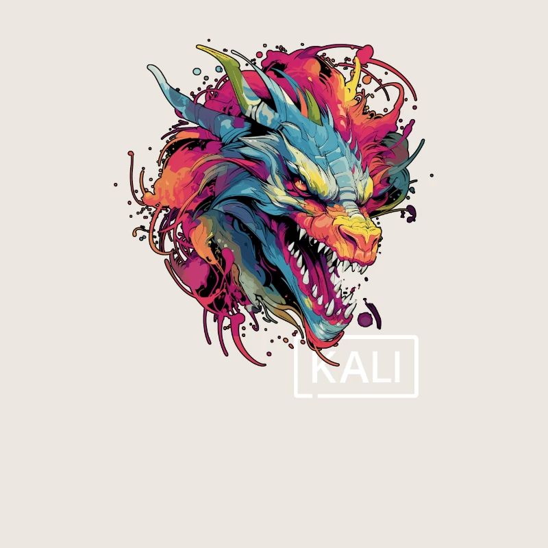 Colorful Kali Linux Dragon Design for DevOps &