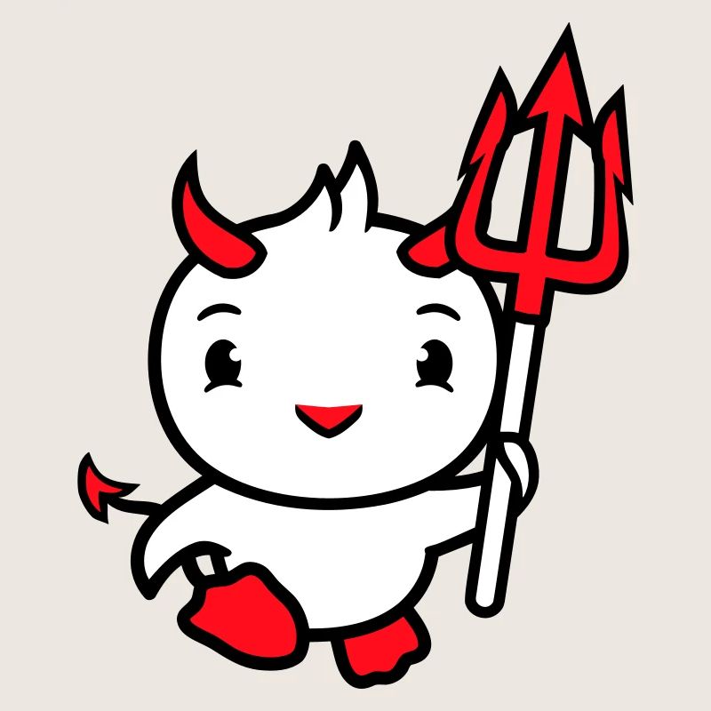 bird devil horns satan trident hell evil cool