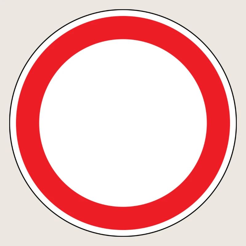 Panneau de signalisation de passage interdit
