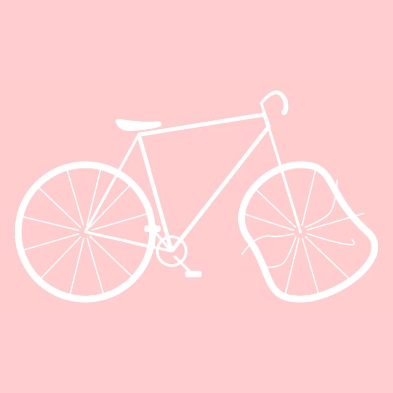Vélo cassé blanc - Crash