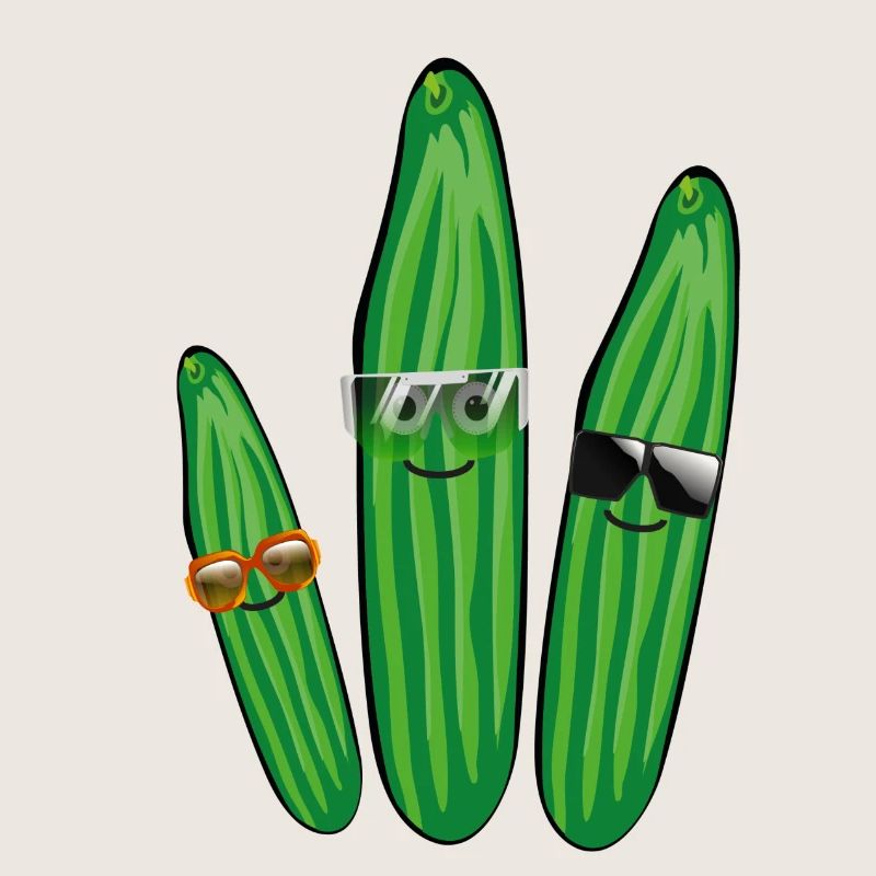 Trio de concombre,Concombre,Concombre,Concombre,Lunettes de soleil