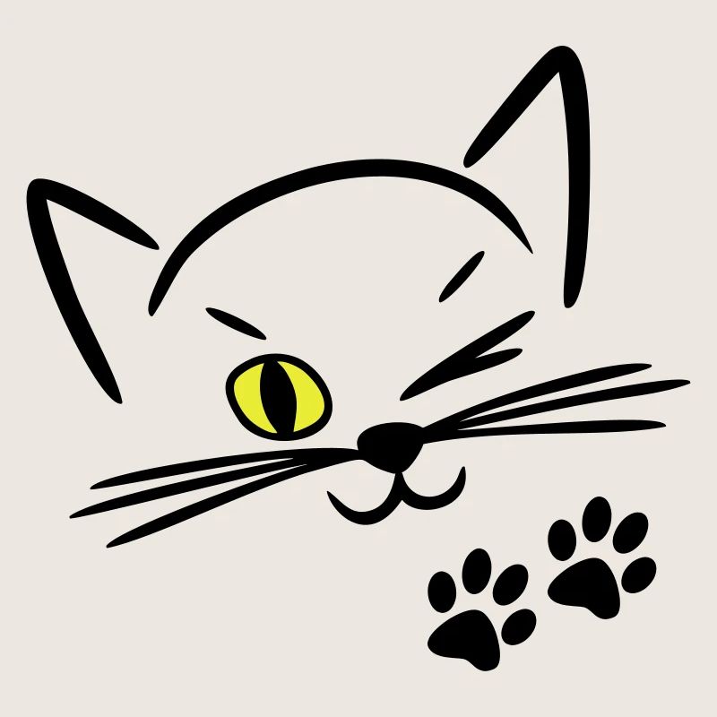 chat mignon, clin d'oeil