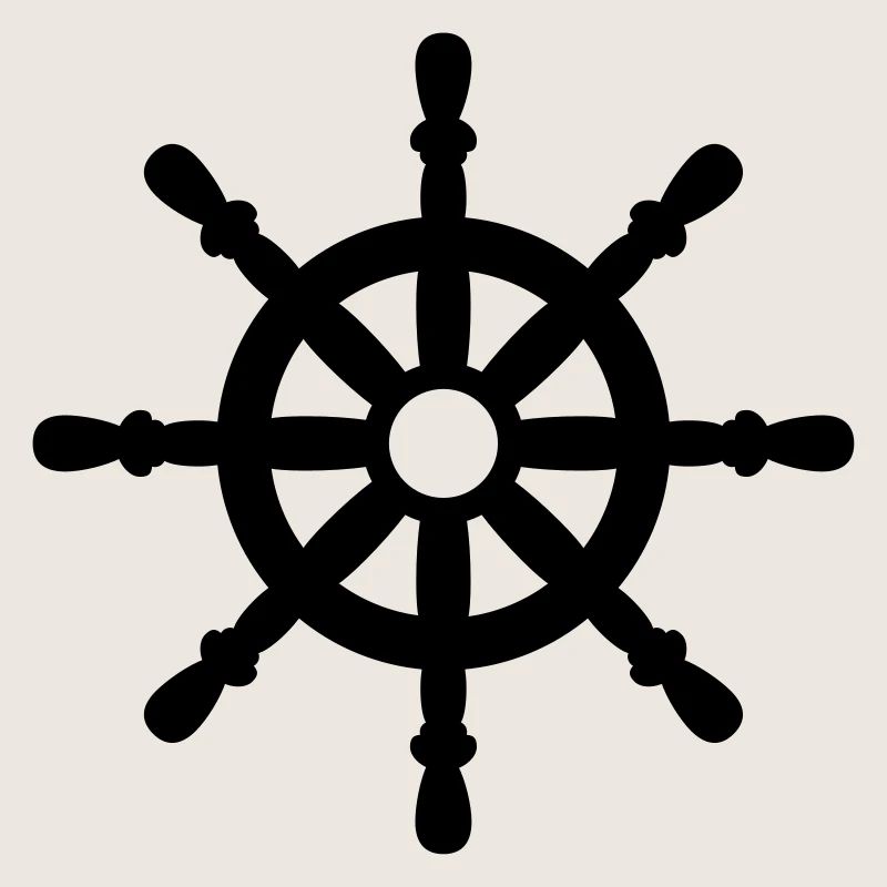 Symbole nautique vecteur bateau roue de commande Conception