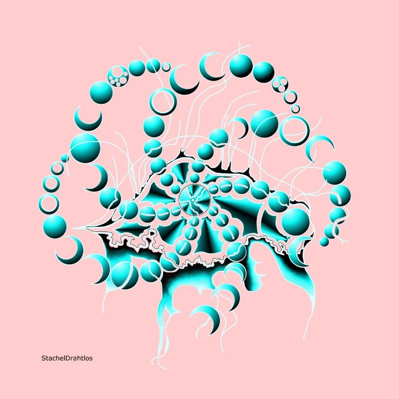 Psychédélique, Œil, turquoise
