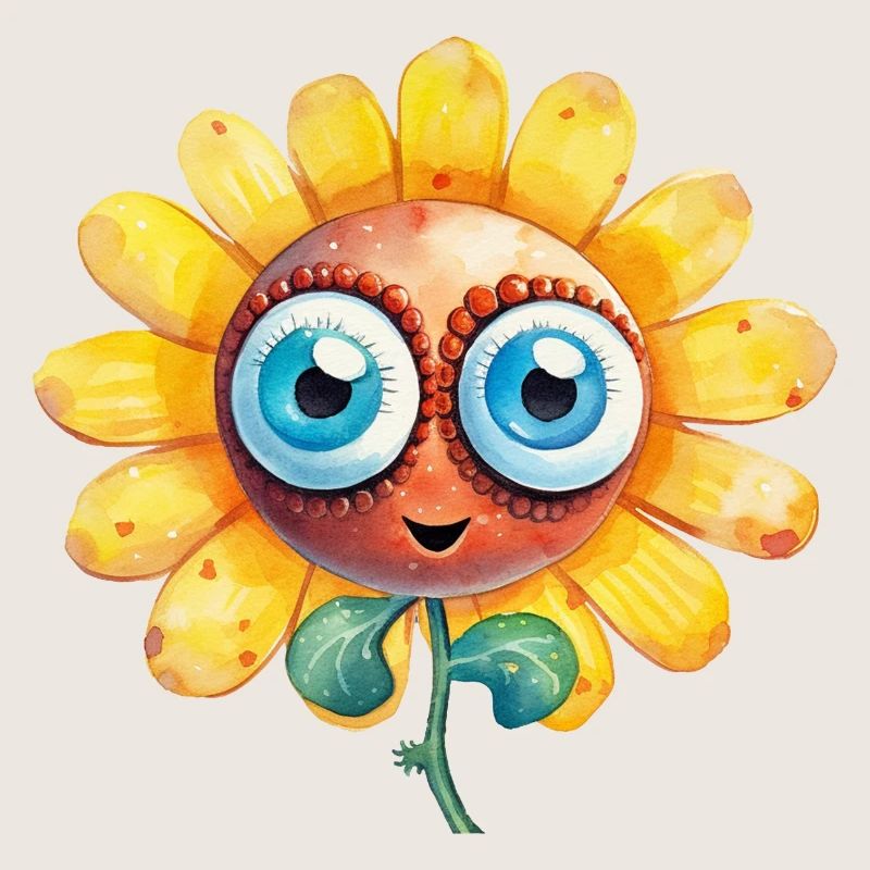 Dessin à l’aquarelle de fleur