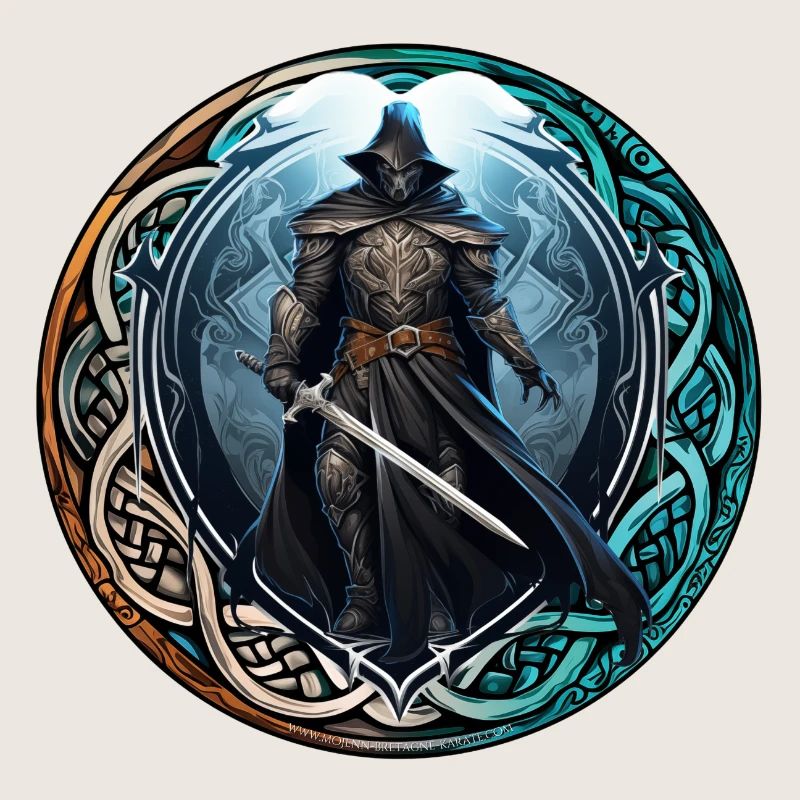 Guerrier celte - magicien à l'épée - rune celte