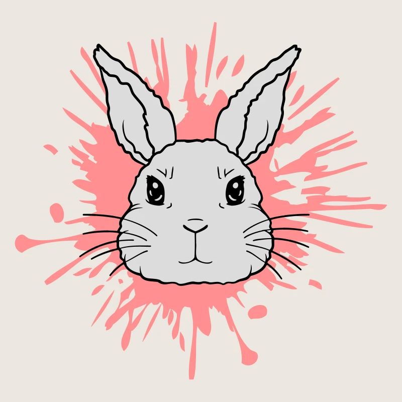Éclaboussures de couleur gouttes lapin éclaboussures