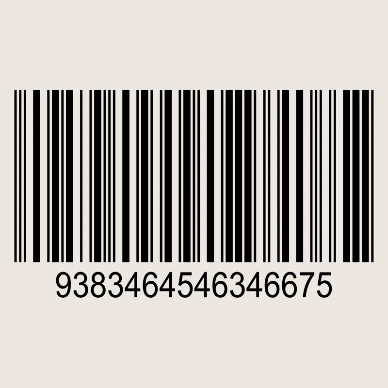 Code barres / code-barres en noir avec des chiffres
