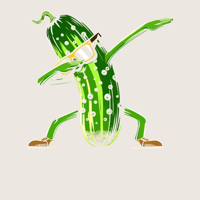 Drôle de concombre dabbing cornichon concombre amateur de concombre