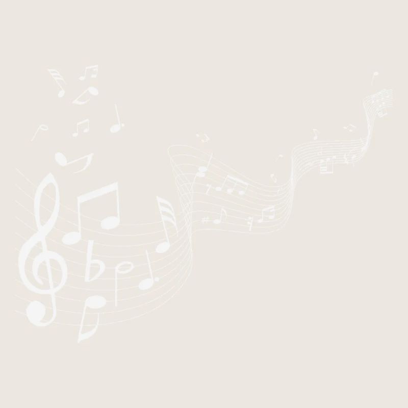 Notes de musique blanches