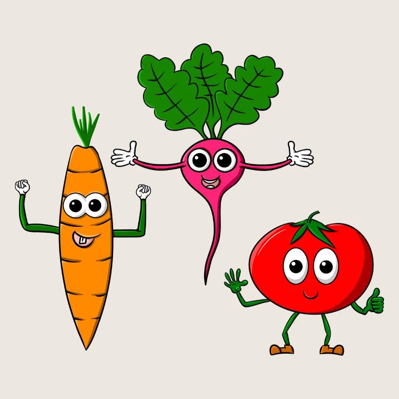 Vegetable course - three cool vegetables