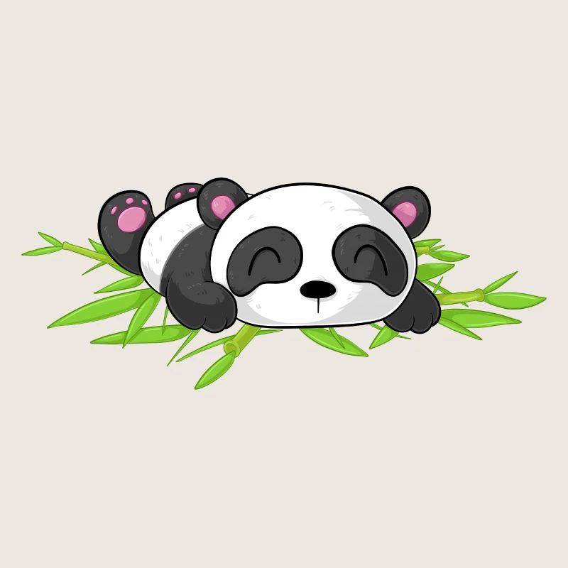 Sleeping Comic Panda