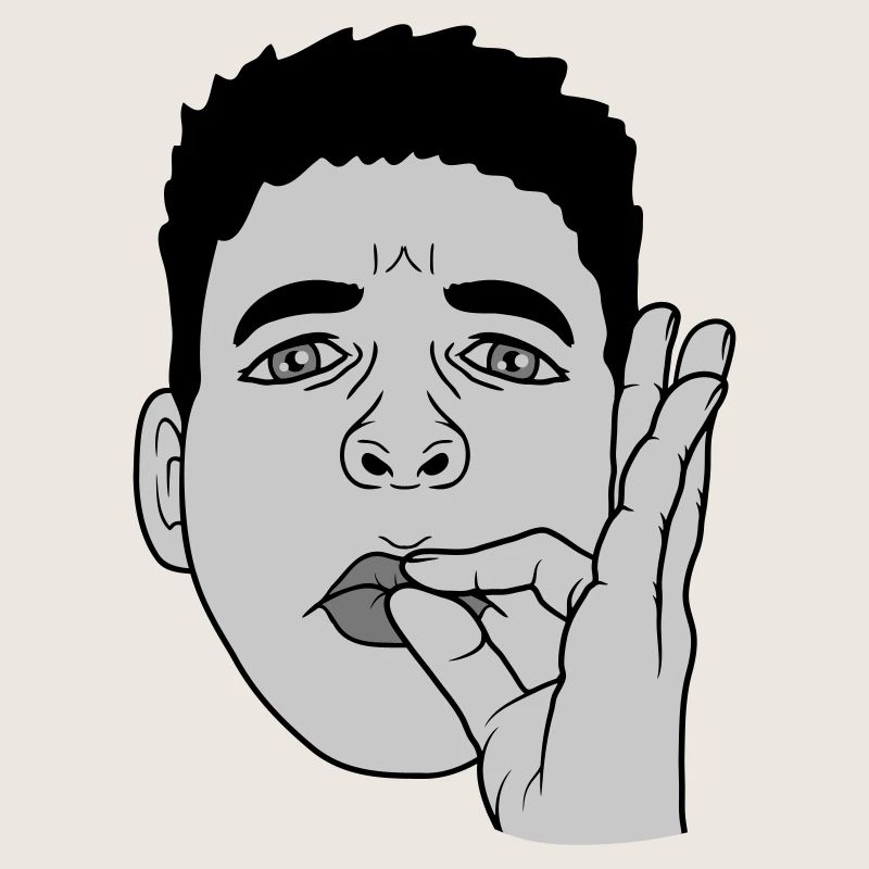 Bouche baiser main geste visage