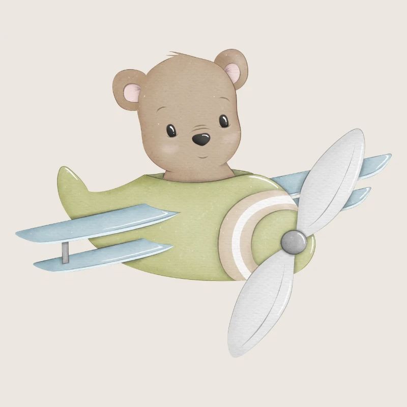 Bär im Flugzeug