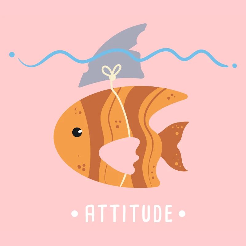 Sassy Sarcastic Cute Shark Fin Fish