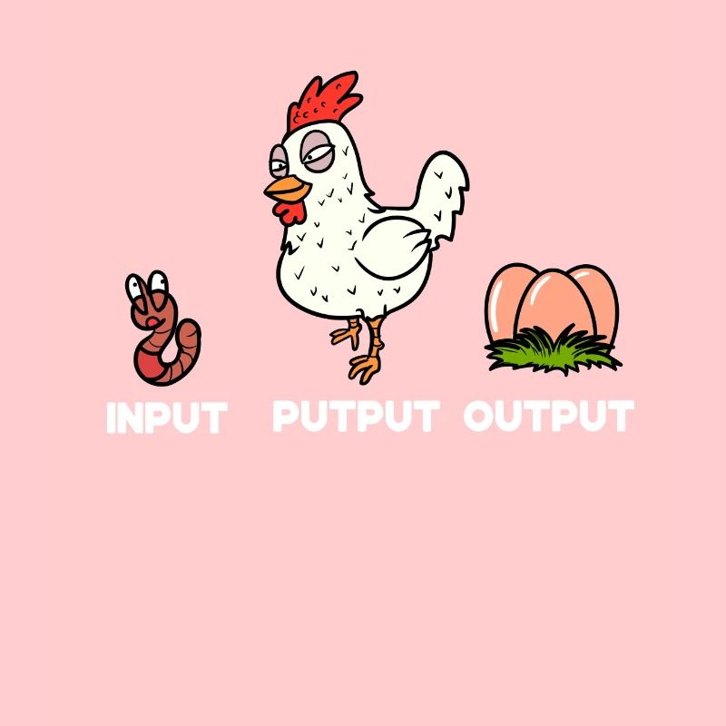 Funny Chicken Chicken Worm Input Putput Gift