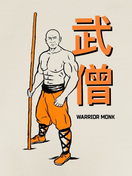 Shaolin-Krieger-Mönch