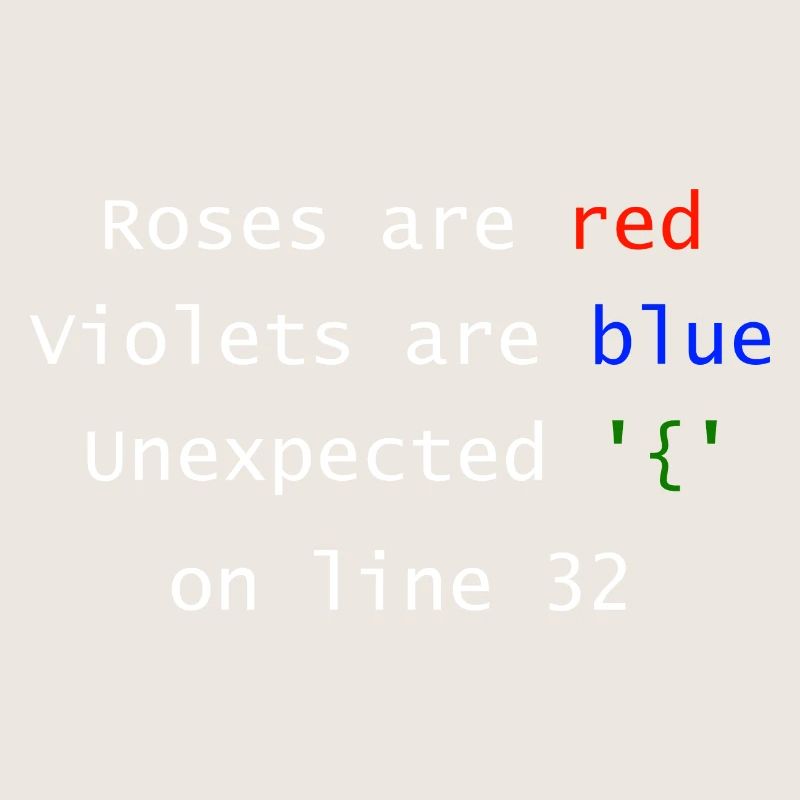 Unexpected on line | Programmierer Informatiker